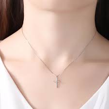 Cross pendant necklace stainless steel silver gold crucifix men women. Silver Cross Necklace For Women Exceptional Means