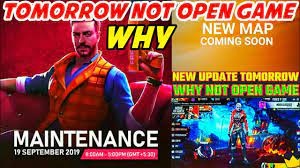 The post stated the following: Tomorrow Not Open Game New Update Free Fire Youtube