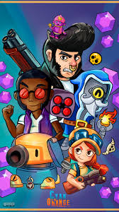 Arraso de festa no tema brawl stars!😍 credito: Cyan Orange Brawl Stars May 2019 Wallpaper