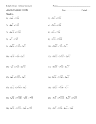 If each variable is nonnegative (not a negative number) previous introduction to roots and radicals. 1 Adding Square Roots