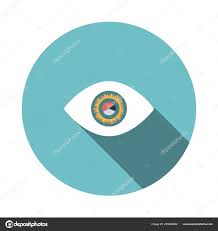 Eye With Market Chart Inside Pupil Icon Stock Vector