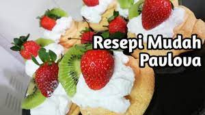 4 biji telur (putih telur sahaja) 3/4 cawan gula kaster *resepi asal 1 cawan tapi sebab manis sangat jadi pakai 3/4 cawan je 1/2 sudu kecil vanilla esen 1 sudu kecil. Resepi Pavlova Mudah Youtube
