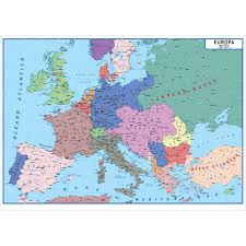 L'europa dopo la seconda guerra mondiale. Carta Geografica Murale Sicilia 100x140 Bifacciale Fisica E Politica
