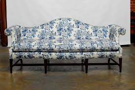 Camel back couches feature a lovely solping and rising back that resembles a camel's hump, they are great for lounging and resting your arm over the back of the sofa. Chippendale Style Camelback Sofa With Chinoiserie Dragon Upholstery At 1stdibs