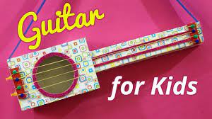 Easy Kid Activities Best Out Of Waste From Cardboard Handmade Guita Easy Kid Activities Creative Kids Crafts Kids Guitar Craft