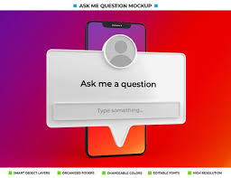 Download Premium Psd Ask Me A Question Instagram Filter Mockup