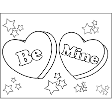 See more ideas about coloring pages, coloring pages for kids, printable coloring pages. Be Mine Candy Hearts Coloring Page