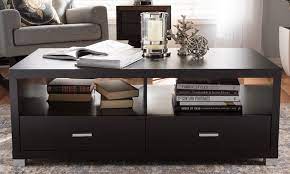 A glass coffee table makes for an elegant, subtle addition to the room, while a coffee table with storage is perfect for creating space for a striking centerpiece. Espresso Coffee Table With Drawers From Aed 799 A To Z Furniture