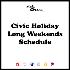 Payworks is your resource for current federal legislative payroll administration updates and provincial stat holiday information governed by the canada labour code (clc). Civic Holiday Long Weekends Schedule Guu Izakaya Pioneer Of Izakaya In Vancouver Toronto