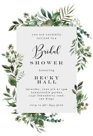 Beige floral sidebar bridal shower invitation. Bridal Shower Invitation Templates Free Greetings Island