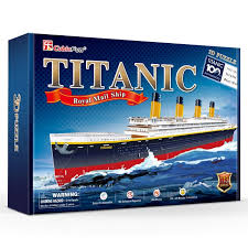 3d puzzle titanic led ship 34.6'' large model kits for adults and kids paper watercraft huge 3d model jigsaw puzzles collection valentines gift, 266 pieces. Puzzle 3d Titanic El Corte Ingles
