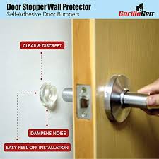 You can even try adding a handle for making it more practical. Door Stopper Wall Protector 4 Pack Clear Self Adhesive Rubber Door Bumpers Prevent Damage To Walls From Door Knobs Handles Door Stop Pricepulse