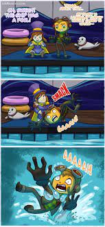 Just A Girl Who Loves Games Hat Kid And Raz Go To The Pool Another Silly A Hat In Time Cartoon Crossovers Cartoons Comics
