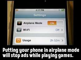 Airplane Mode Stops Ads In Games Useful Life Hacks Life Hacks Good To Know