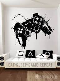 Video Game Controller Wall Sticker Gamer Wall Decal Splat Etsy In 2021 Playstation Room Video Game Bedroom Game Room Decor
