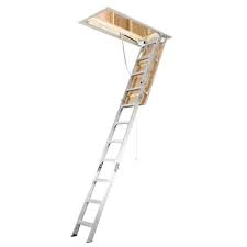 Easy to follow with these instructions and plans. Werner Ah 7 66 Ft To 10 25 Ft Rough Opening 25 In X 54 In Folding Aluminum Attic Ladder With 375 Lbs Capacity In The Attic Ladders Department At Lowes Com