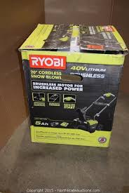 North State Auctions Auction Winter Homedepot Item Ryobi 40v Lithium Brushless 20 Cordless Snow Blower