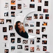 Vsco Crescent Moon Mirror Wall Decor Picture Wall Bedroom Wall Decor Bedroom Photo Walls Bedroom