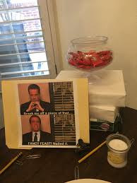 Seriously the go to jingle for kitkat is break me off a piece of that fancy feast this person may be a little younger. Jason S The Office Themed Surprise Birthday Party Joyfully Breathing
