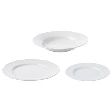 Upplaga Service 18 Tlg Weiss Ikea Deutschland Rustikales Design Ikea Dessertteller