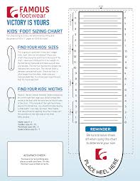 kids foot size chart templates at allbusinesstemplates com