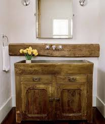 salvaged wood sink vanity country