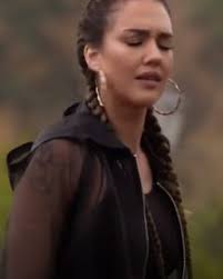 L.A.’s Finest Jessica Alba Black Bomber Jacket