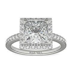Maybe you would like to learn more about one of these? Princess Cut Halo Diamond Engagement Ring In Platinum Blue Nile