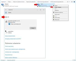 Obraz: Opcja Ethernet w panelu Sieć i Internet
