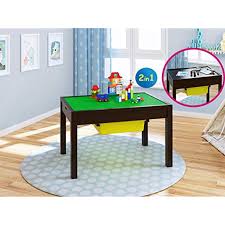 Utex 2 In 1 Kid Activity Table With Storage Compartment And Two Storage Bins Play Table For Kids Boys Girls Es Kids Activity Table Play Table Lego Room Decor