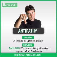 Meaning Of Antipathy Good Vocabulary Words English Vocabulary Words Interesting English Words