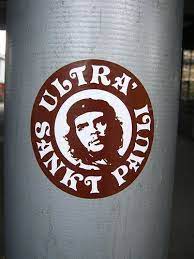 Flares were lit, while the rest of the traveling support waved brown inflatables. Ultra Sankt Pauli Streetart Ultras Football City Style Football