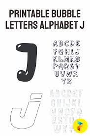 Downloaded pages do not have the sun . 5 Best Printable Bubble Letters Alphabet J Printablee Com