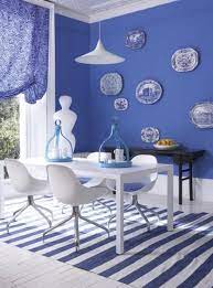 Room blue and white wall paint. 25 Blue Rooms Dining Room Blue White Room Decor Stylish Dining Room
