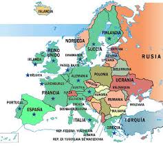 Detalla en el mapa la ubicación de cada uno de los países de europa por los que te preguntan. Europe Map To Print