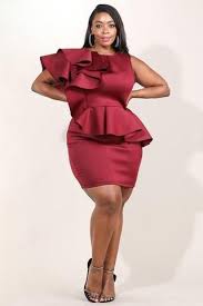 Plus Size Queen Ruffle Detail Bodycon Cocktail Dress Plus Size Dresses Plus Size Cocktail Dresses Dresses