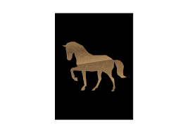 QUADRO DECORATIVO HARAS - CAVALO GEOMETRICO - TEROM Laser