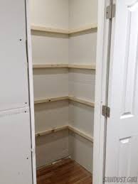 This corner closet offers a cloth hanging sections, a side cupboard with 3 drawers and 3 storage compartments! How To Build Corner Floating Shelves Sawdust Girl