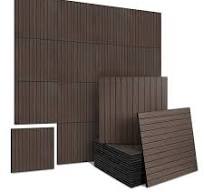 sunwings 0.4 in. x 11.8 in. x 11.8 in. Walnut PET Peel and Stick Acoustic  Slat Panels Decorative Wall Paneling (16-Pack) ALPMN-WAL-16