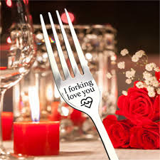 If you enjoy sharing a tasty treat, go for an engraved wooden. Sunyuan Engraved Gift For Couple Wife Or Husband Engraved Forks I Forking Love You Flatware With Custom Date For Him And Her Gifts For Women Valentine S Day Gift Walmart Com Walmart Com