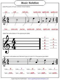 music worksheets