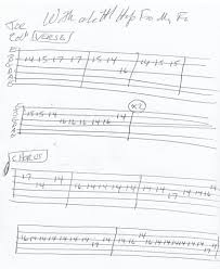 With A Little Help From My Friends Joe Cocker Guitar Tab Melody Guitar Tabs Joe Cocker Guitar