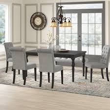 Square counter height wooden kitchen dining room set with table & 4 chairs gray. Charlton Home Evelin Solid Wood Dining Set Reviews Wayfair