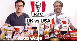 Its tagline is dew charged with natural & artificial sweet peach & smooth honey. Us Vs Uk Kfc Food Wars Voicetube Learn English Through Videos