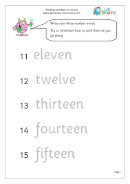 Free printable worksheets to practice teen numbers in kindergarten. Writing Numbers In Words Number And Place Value By Urbrainy Com