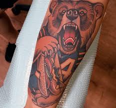 Find the latest chicago bears tattoos by 100's of tattoo artists, today on tattoocloud. 50 Chicago Bears Tattoos For Men Nfl Football Ink Ideas