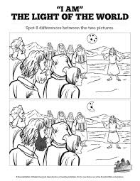 John 8 Light Of The World Kids Spot The Difference Can Your Children Spot The Difference Between Thes Bible Lessons For Kids Light Of The World Bible For Kids