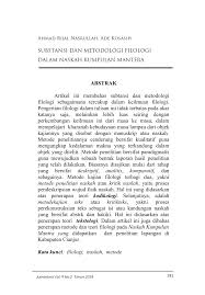 Maksud dan tujuan didirikan muhammadiyah itu merupakan redaksi terkini, dalam sejarahnya pernah mengalami beberapa kali perubahan sejak awal berdiri sampai diputuskan dengan redaksi terbaru. Pdf Substansi Dan Metodologi Filologi Dalam Naskah Kumpulan Mantera