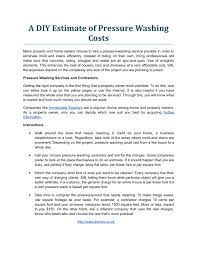 Different housing materials can withstand various water pressures. Calameo A Diy Estimate Of Pressure Washing Costs