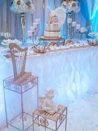 Baby Boy Angel Shower Harp Angel Baby Shower Heavenly Baby Shower Boy Baby Shower Themes